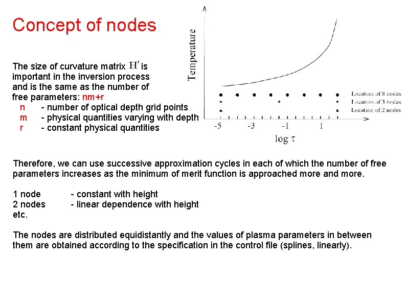 Concept of nodes The size of curvature matrix is important in the inversion process Concept of nodes The size of curvature matrix is important in the inversion process