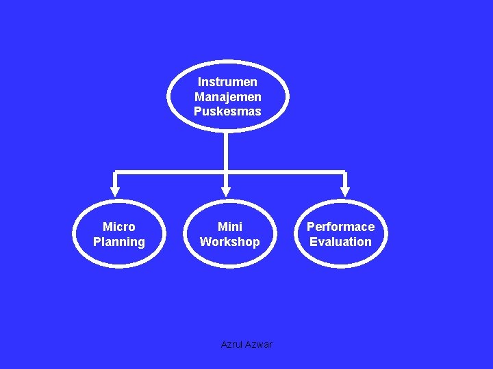 Instrumen Manajemen Puskesmas Micro Planning Mini Workshop Azrul Azwar Performace Evaluation 
