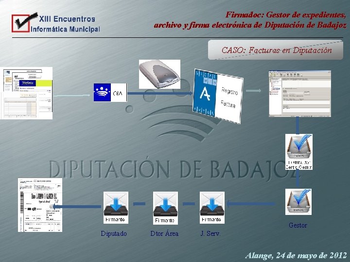Firmadoc: Gestor de expedientes, archivo y firma electrónica de Diputación de Badajoz CASO: Facturas