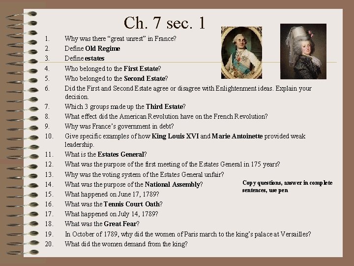 Ch. 7 sec. 1 1. 2. 3. 4. 5. 6. 7. 8. 9. 10.