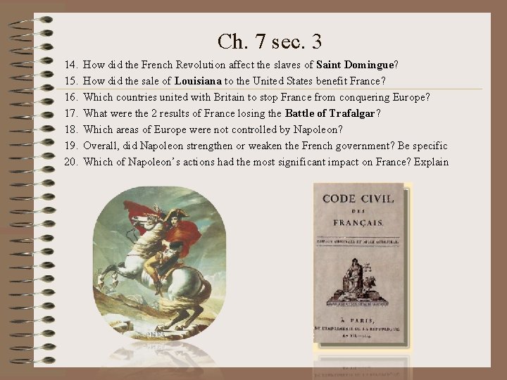 Ch. 7 sec. 3 14. 15. 16. 17. 18. 19. 20. How did the