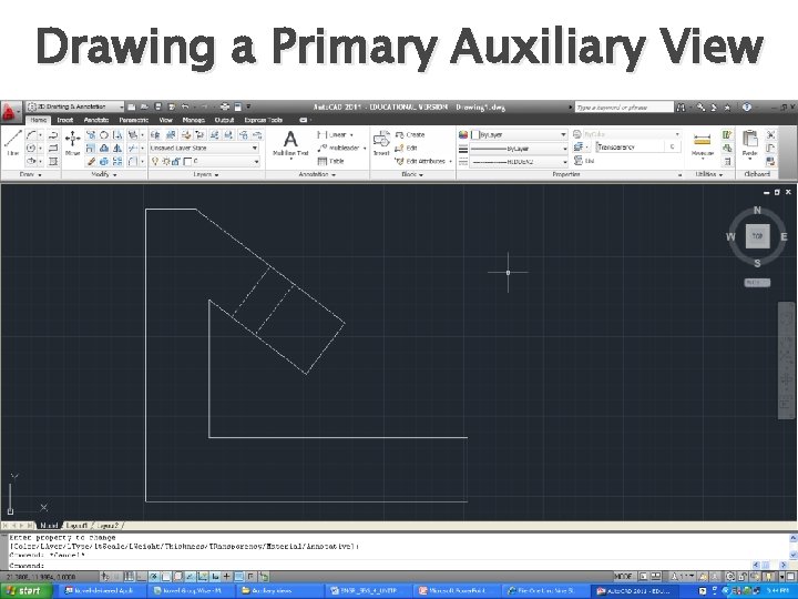 Drawing a Primary Auxiliary View 