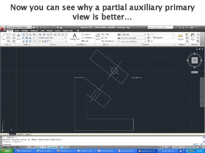 Now you can see why a partial auxiliary primary view is better… 