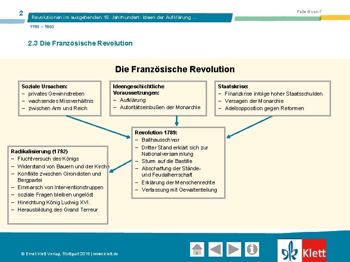 2 Folie 6 von 7 Revolutionen im ausgehenden 18. Jahrhundert: Ideen der Aufklärung …