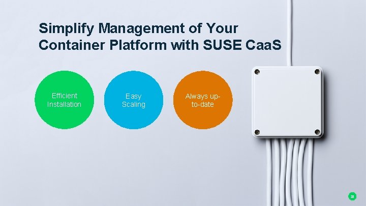 Simplify Management of Your Container Platform with SUSE Caa. S Efficient Installation Easy Scaling