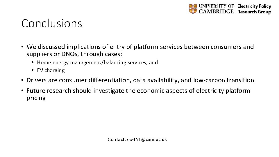 Conclusions • We discussed implications of entry of platform services between consumers and suppliers