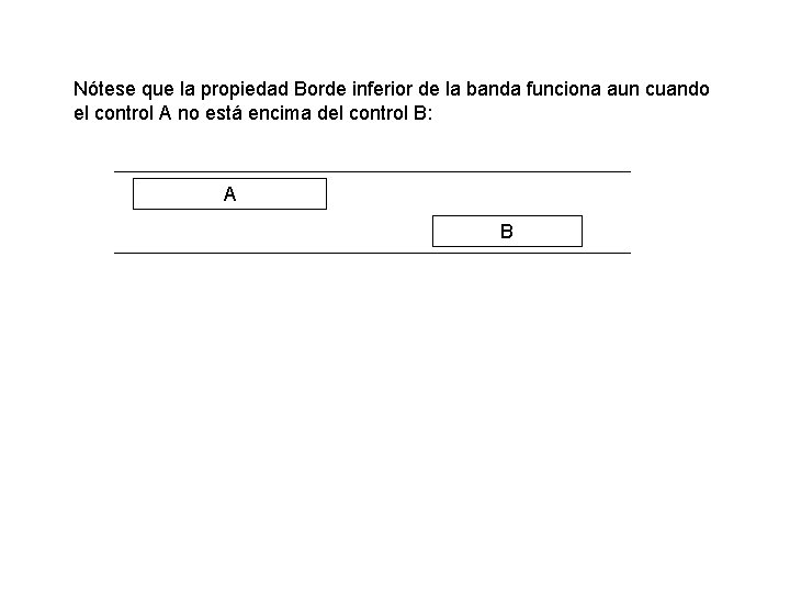 Nótese que la propiedad Borde inferior de la banda funciona aun cuando el control
