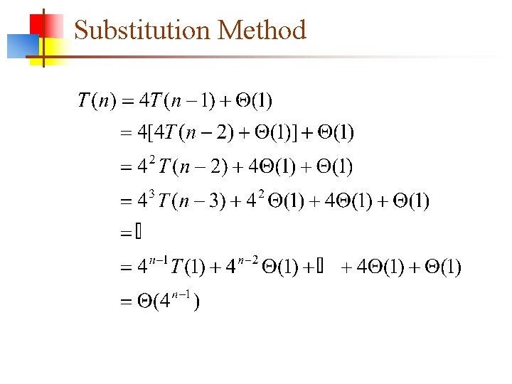 Substitution Method 