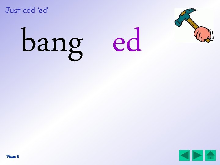 Just add ‘ed’ bang ed Phase 6 