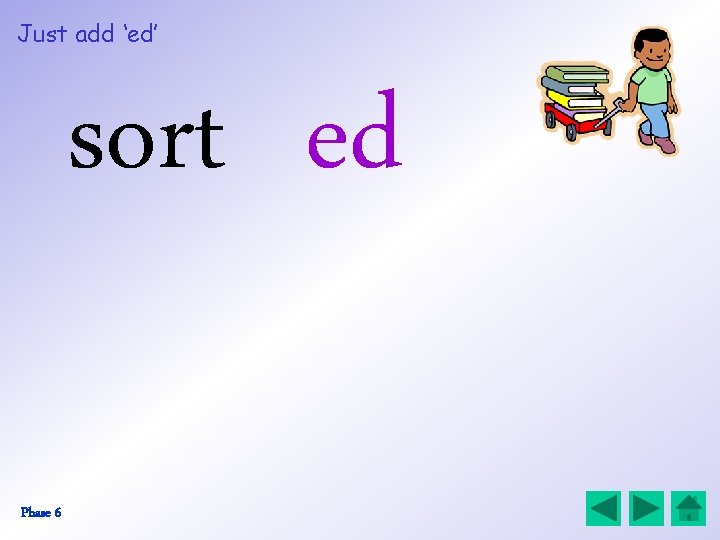 Just add ‘ed’ sort ed Phase 6 