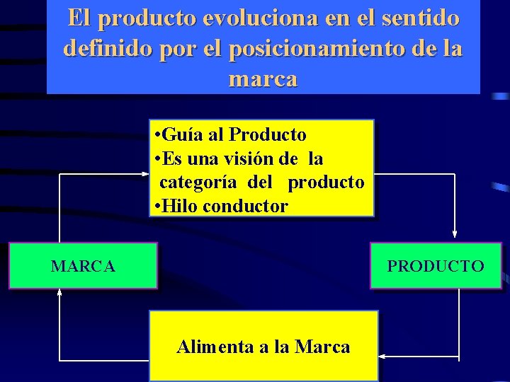 El producto evoluciona en el sentido definido por el posicionamiento de la marca •