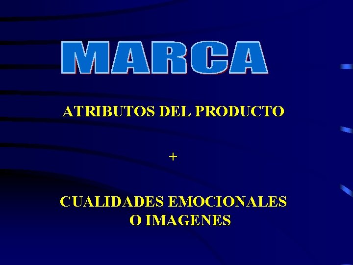 ATRIBUTOS DEL PRODUCTO + CUALIDADES EMOCIONALES O IMAGENES 