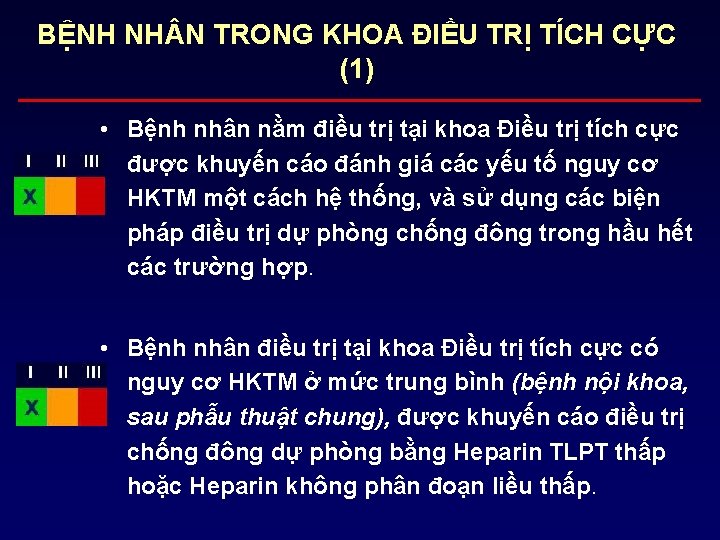 BỆNH NH N TRONG KHOA ĐIỀU TRỊ TÍCH CỰC (1) • Bệnh nhân nằm