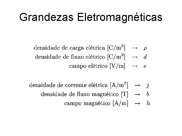 Grandezas Eletromagnéticas 