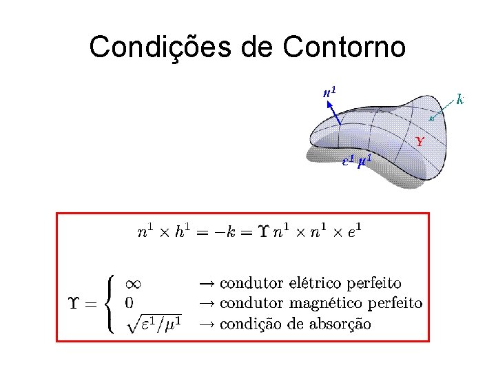 Condições de Contorno 