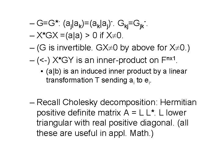 8 1 Inner Product Spaces Inner Product Linear