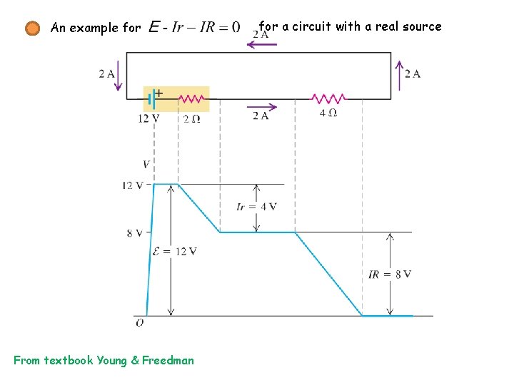 An example for From textbook Young & Freedman for a circuit with a real An example for From textbook Young & Freedman for a circuit with a real