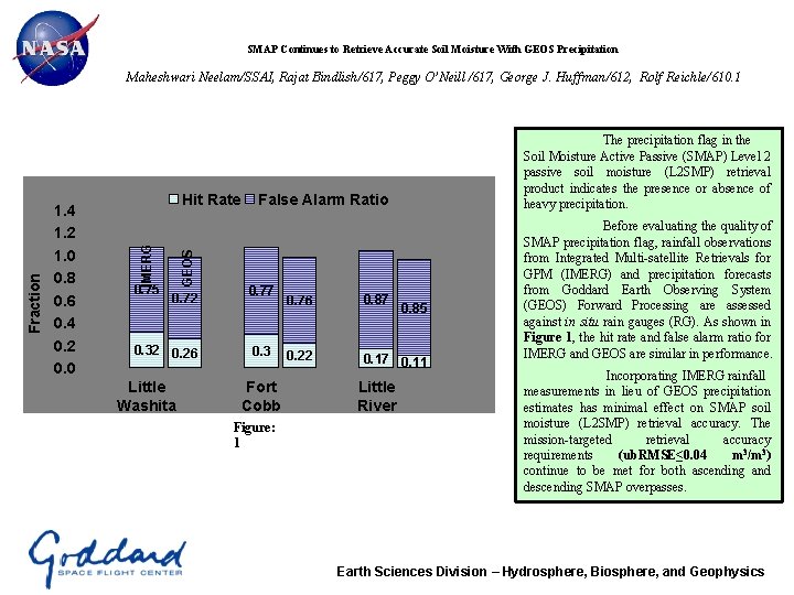 SMAP Continues to Retrieve Accurate Soil Moisture With GEOS Precipitation Hit Rate 0. 75