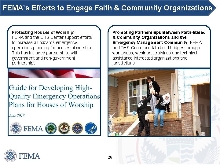 FEMA’s Efforts to Engage Faith & Community Organizations Protecting Houses of Worship: FEMA and