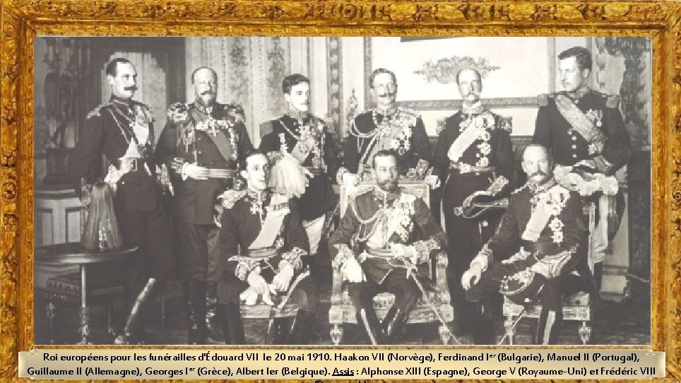 Roi européens pour les funérailles d'Édouard VII le 20 mai 1910. Haakon VII (Norvège),