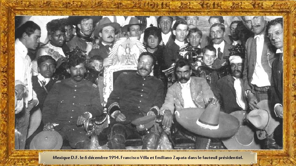 Mexique D. F. le 6 décembre 1914. Francisco Villa et Emiliano Zapata dans le