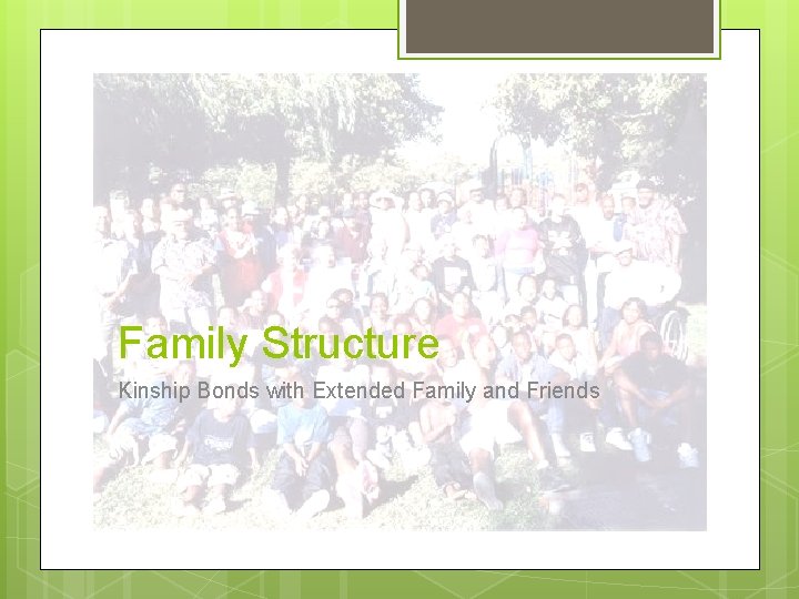 Family Structure Kinship Bonds with Extended Family and Friends 