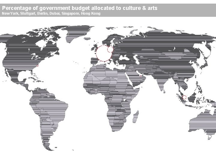 Percentage of government budget allocated to culture & arts New York, Stuttgart, Berlin, Dubai,
