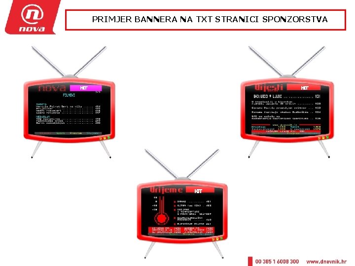 PRIMJER BANNERA NA TXT STRANICI SPONZORSTVA HIT HIT 