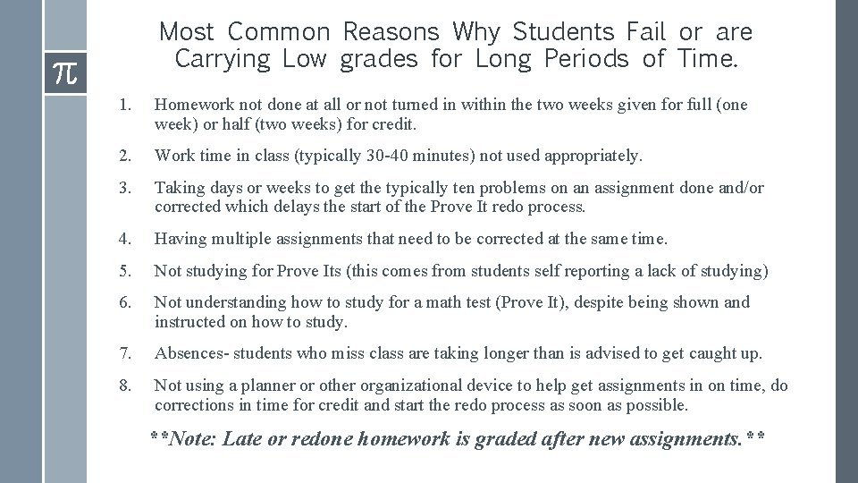 Most Common Reasons Why Students Fail or are Carrying Low grades for Long Periods