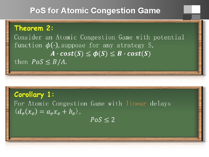 Po. S for Atomic Congestion Game 