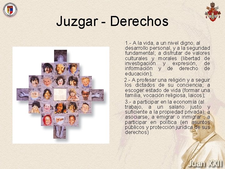 Juzgar - Derechos 1. - A la vida, a un nivel digno, al desarrollo