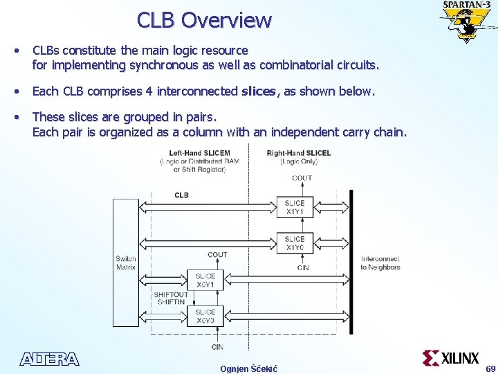 CLB Overview • CLBs constitute the main logic resource for implementing synchronous as well