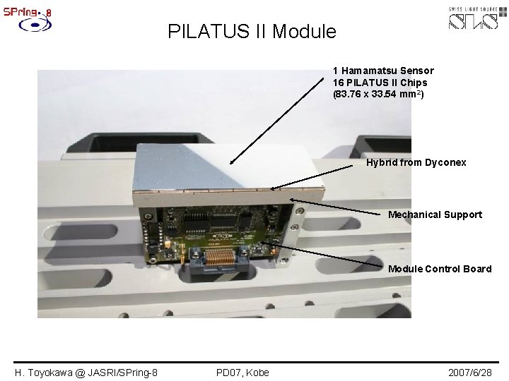 PILATUS II Module 1 Hamamatsu Sensor 16 PILATUS II Chips (83. 76 x 33.