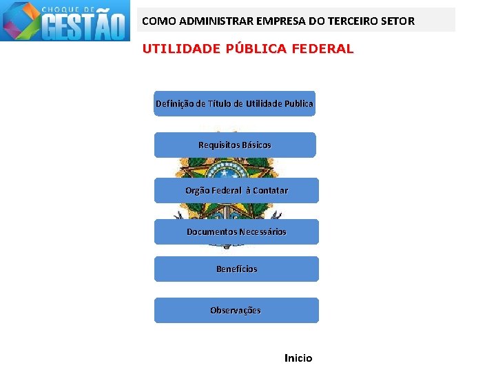 COMO ADMINISTRAR EMPRESA DO TERCEIRO SETOR UTILIDADE PÚBLICA FEDERAL Definição de Título de Utilidade