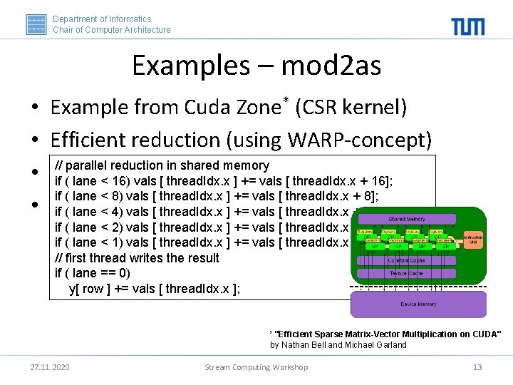 Department of Informatics Chair of Computer Architecture Examples – mod 2 as • •