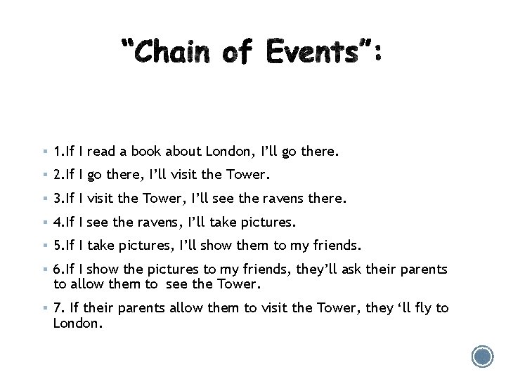 § 1. If I read a book about London, I’ll go there. § 2.