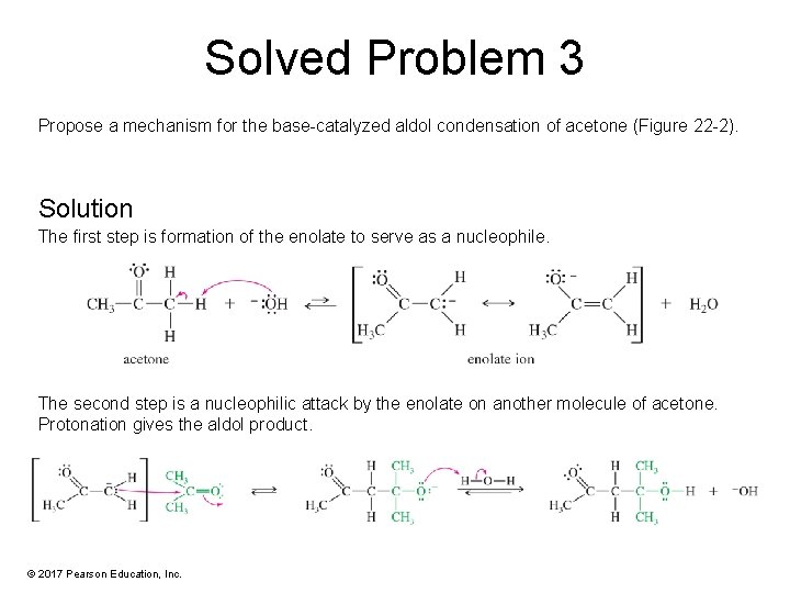 Solved Problem 3 Propose a mechanism for the base-catalyzed aldol condensation of acetone (Figure