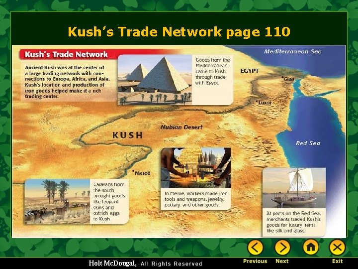 Kush’s Trade Network page 110 Holt Mc. Dougal, 