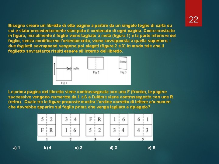 Bisogna creare un libretto di otto pagine a partire da un singolo foglio di Bisogna creare un libretto di otto pagine a partire da un singolo foglio di
