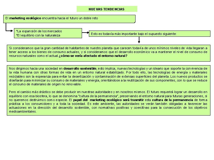 NUEVAS TENDENCIAS El marketing ecológico encuentra hacia el futuro un doble reto *La expansión