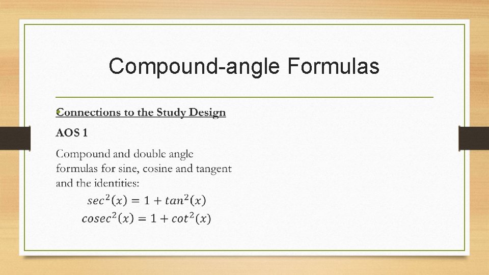 Compound-angle Formulas • 