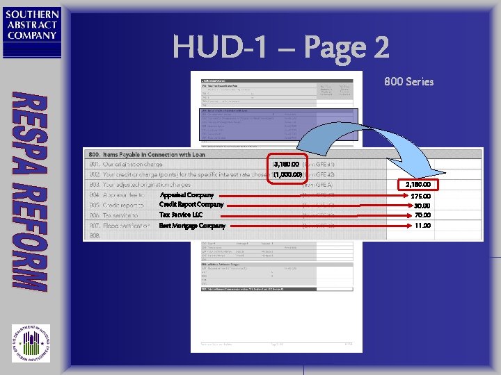 HUD-1 – Page 2 800 Series 3, 180. 00 (1, 000. 00) 2, 180.