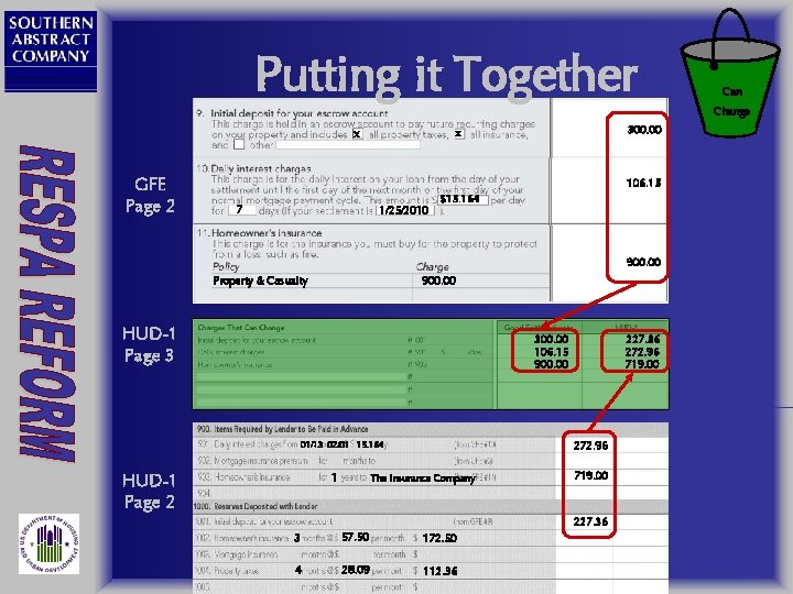 Putting it Together Can Change GFE Page 2 300. 00 x x 106. 15