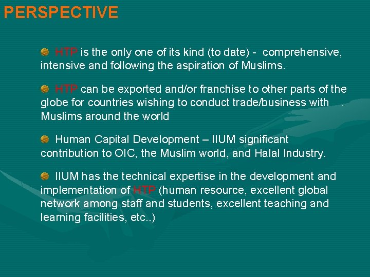 PERSPECTIVE HTP is the only one of its kind (to date) - comprehensive, intensive