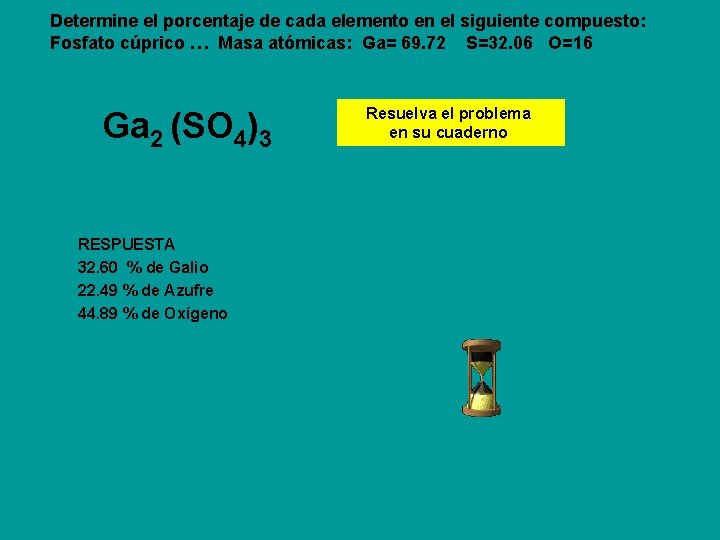 Determine el porcentaje de cada elemento en el siguiente compuesto: Fosfato cúprico … Masa