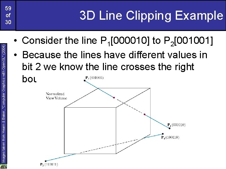 Images taken from Hearn & Baker, “Computer Graphics with Open. GL” (2004) 59 of