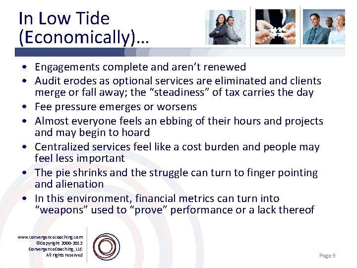 In Low Tide (Economically)… • Engagements complete and aren’t renewed • Audit erodes as
