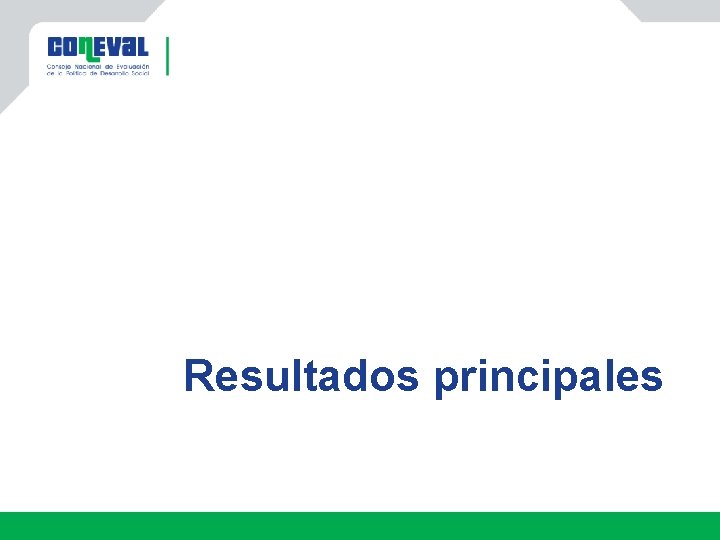 Resultados principales 