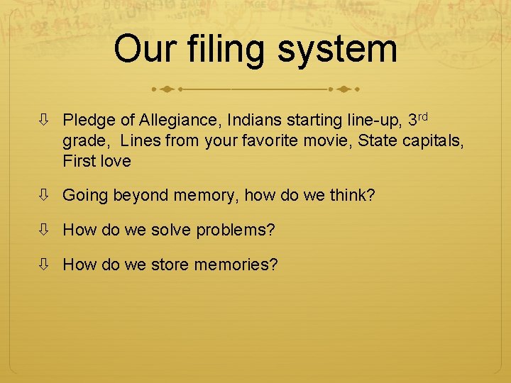 Our filing system Pledge of Allegiance, Indians starting line-up, 3 rd grade, Lines from Our filing system Pledge of Allegiance, Indians starting line-up, 3 rd grade, Lines from
