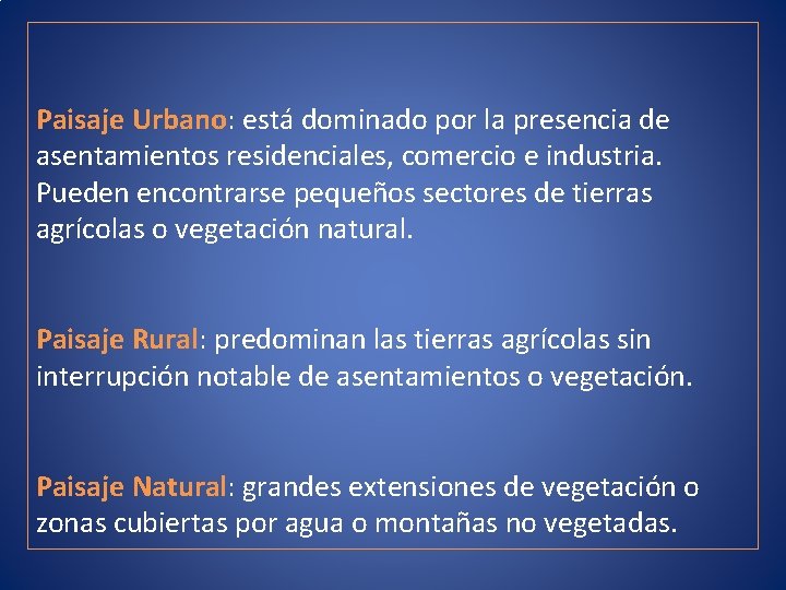 Unidad 4 Los espacios rurales El paisaje rural